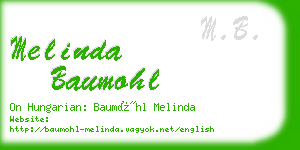 melinda baumohl business card